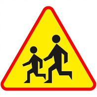 zdjęcie przedstawia  znak drogowy uwaga dzieci
